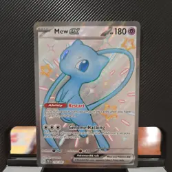 Pokemon TCG Mew ex 216/091 Shiny Ultra Rare Full Art SV Paldean Fates Holo - Image 1
