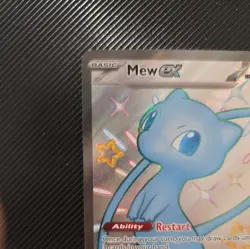Pokemon TCG Mew ex 216/091 Shiny Ultra Rare Full Art SV Paldean Fates Holo - Image 2