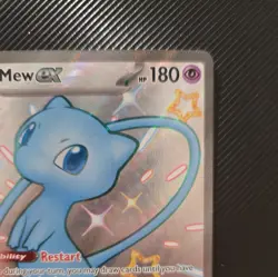 Pokemon TCG Mew ex 216/091 Shiny Ultra Rare Full Art SV Paldean Fates Holo - Image 3