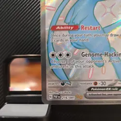Pokemon TCG Mew ex 216/091 Shiny Ultra Rare Full Art SV Paldean Fates Holo - Image 4