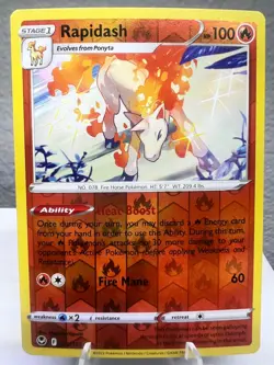 Pokemon TCG Silver Tempest 022/195 - Rapidash - Reverse Holo Rare - NM - Image 1