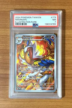 Pokemon, Twilight Masquerade, Infernape SIR #173/167, PSA 7 - Image 1
