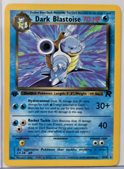 Pokemon Team Rocket 1st Ed Dark Blastoise 20/82 Star Rare NMM Unplayed WOTC 2000 - Image 1