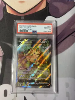 2021 Pokemon SWSH Evolving Skies Leafeon V ALT ART 167/203 PSA 10 Gem Mint - Image 1