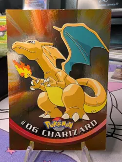 1999 Pokemon Topps TV Charizard #6 Foil 1st Print Blue Logo - Image 1