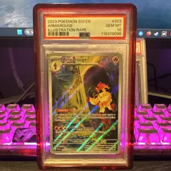 Pokemon Armarouge 203/198 SV01 Scarlet & Violet Illustration Rare Holo PSA 10 EN - Image 1