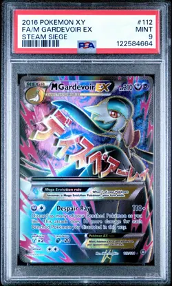 Pokemon M Gardevoir EX 112/114 Full Art XY Steam Siege PSA 9 MINT - Image 1
