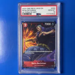 One Piece Benn Beckman Emperors In The New World #009 Alternate Art PSA 10 - Image 1