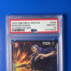 One Piece Benn Beckman Emperors In The New World #009 Alternate Art PSA 10 - Image 2