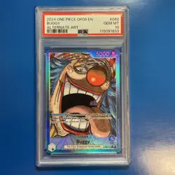 2024 One Piece OP09 EN BUGGY ALTERNATE ART #042 GEM MT 10 PSA - Image 1