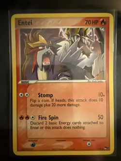 The Pokemon Company Entei 001/017 POP Series 2 Holo 70HP Rare Pokemon Card - Image 3