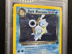Dark Blastoise PSA 9 Pokemon Card 3/82 Team Rocket Set Rare Holo 2000 Mint swirl - Image 2