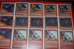 MTG 15x 4th edition red playsets chronicles goblins magic card lot LP - Image 1