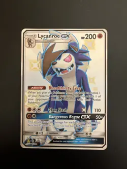 Pokemon TCG Lycanroc GX Full Art Holo Card SV66/SV94 Hidden Fates - Image 1
