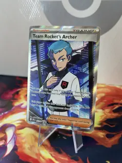 Pokemon TCG Team Rockets Archer Ultra Rare Full Art Card 223/182 Destined Rivals - Image 3