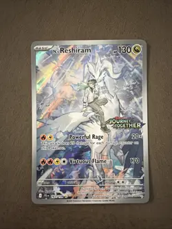 Pokemon TCG N's Reshiram Card 167/159 Stamped Illustration Rare Promo - Image 1
