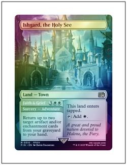 1x Ishgard, the Holy See, Foil Borderless Art, Magic the Gathering MTG NM - Image 1