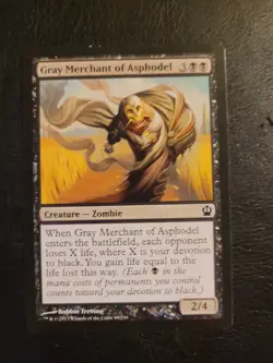 MTG Magic the Gathering Gray Merchant of Asphodel (89/260) Theros Zombie LP - Image 1
