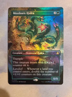 NM Borderless Foil Mossborn Hydra * Foundations - Image 1