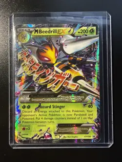 Pokemon TCG M Beedrill EX Black Star Promo Holo Card XY158 Ultra Rare - Image 1