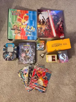 1000+ Pokemon card lot all types of cards in all conditions with binders. - Image 1