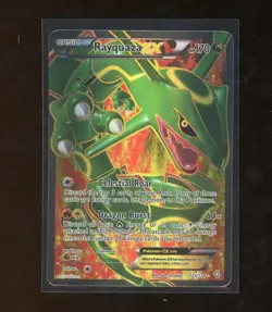 2012 Pokemon Black & White Dragons Exalted EX Rayquaza 123/12 Full Art Holo Rare - Image 1