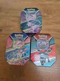 Pokemon TCG V HEROES Tins Set of 3 Espeon, Sylveon, And Umbreon - Image 3