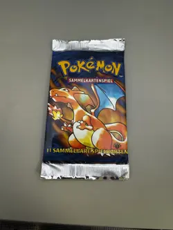 1999 German Pokemon 1st Edition Base Set Pack Sealed Charizard Art - Image 1