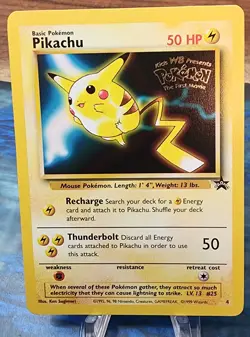 Vintage Pokemon - Pikachu - The First Movie - Promo - Black Star - Rare - NM - Image 1