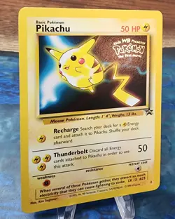 Vintage Pokemon - Pikachu - The First Movie - Promo - Black Star - Rare - NM - Image 2