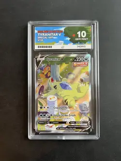 ACE 10 Tyranitar V 155/163 Alt Art Pokemon Battle Styles PERFECT SUB GRADES TCG - Image 1