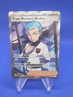 Pokemon Destined Rivals Team Rocket’s Archer 223/182 Full Art Ultra Rare NM - Image 1