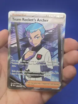 Pokemon Destined Rivals Team Rocket’s Archer 223/182 Full Art Ultra Rare NM - Image 2