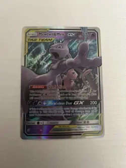Pokemon Mewtwo & Mew GX 71/236 Full Art TAG TEAM Holo Ultra Rare Unified Minds - Image 3