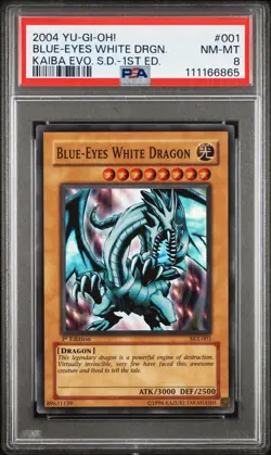 2004 Yu-Gi-Oh! Blue-Eyes White Dragon Starter Deck: Kaiba Evo 1st Edition PSA 8 - Image 1