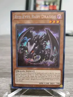 Yugioh Red-Eyes Baby Dragon LDS1-EN010 Secret Rare Limited Edition VLP - Image 1