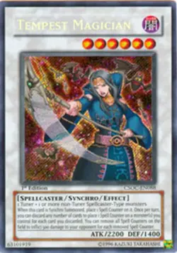 Yugioh! LP Tempest Magician - CSOC-EN088 - Secret Rare - 1st Edition Lightly Pla - Image 1