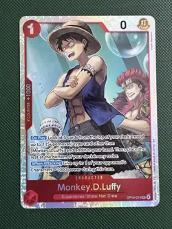 Monkey.D.Luffy - OP14-013 The Azure Sea's Seven Foil ONE PIECE TCG SR Card - Image 1