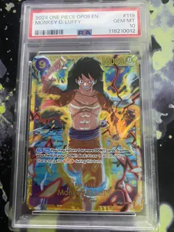 2024 One Piece OP09 EN Monkey D. Luffy PSA 10 GEM MT - Image 1