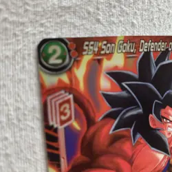 SS4 Son Goku, Defender of Life Silver Foil Start Dragon Ball Super card game ccg - Image 4