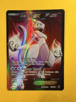 Pokemon Mewtwo-EX TCG Full Art Ultra Rare Holo Card Breakthrough 158/162 NM - Image 1