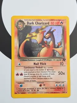 Pokemon Dark Charizard Holo Rare Card 4/82 Team Rocket - Image 1