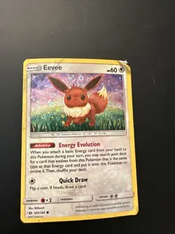 Eevee Sun & Moon Base Set 101/149 Holo Pokemon TCG Card - Image 1