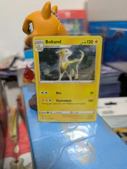 Boltund Cosmos Holo 076/202 SWSH Promo Card With HD Galaxy Swirl 🍥 Under Foot - Image 1