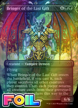 x1 Bringer of the Last Gift LCI MTG 337 FOIL BORDERLESS RARE M/NM 1x - Image 1