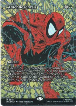 MTG: Marvel Universe Eternal-Legal: Foil Borderless Arachnogenesis: LP Condition - Image 1