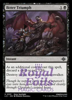 Bitter Triumph 1x FOIL Lost Caverns of Ixalan MTG LCI Uncommon MINT black - Image 1