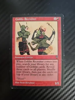 MTG Magic the Gathering: Visions: Goblin Recruiter Uncommon - LP - Image 1