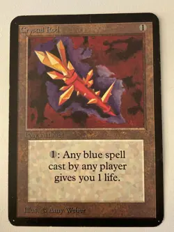 Magic the Gathering MTG Alpha CRYSTAL ROD MP+ (Beta Bob) - Image 1