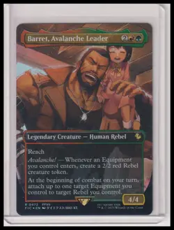 Barret, Avalanche Leader (Borderless) (Chocobo Track Foil) Commander: - Image 1